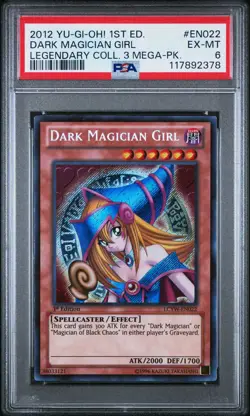 2012 Yu-Gi-Oh! Dark Magician Girl Yugi World LCYW 1st Edition Secret Rare PSA 6 - Image 1