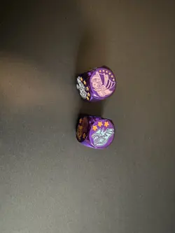 2x Yugioh Toon World Metal Dice Pair Amanda Lapalme/Manamoon - Image 1