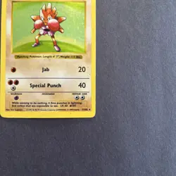 Pokemon Base Set (Shadowless) Holo Rare Hitmonchan Card 7/102 MP - Image 2