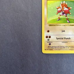 Pokemon Base Set (Shadowless) Holo Rare Hitmonchan Card 7/102 MP - Image 3