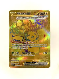 Pikachu ex 179/131 Sv: Prismatic Evolutions Gold Hyper Rare Pokemon TCG Card NM - Image 1