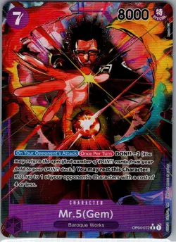 Mr.5 (Gem) (Alt Art) OP04-072 English Kingdoms of Intrigue - One Piece Card - NM - Image 1