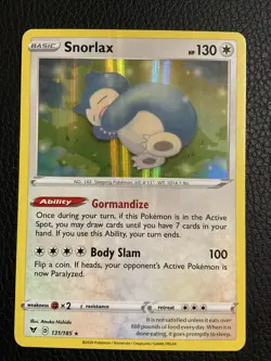 Pokemon Snorlax Holo Rare Vivid Voltage Card 131/185 Near Mint 2020 - Image 1