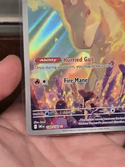 Pokemon TCG Destined Rivals Rapidash Illustration Rare Card #189/182 Near Mint - Image 5
