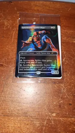 Magic The Gathering Spectacular Spiderman Card Marvel Legends Exclusive - Image 1