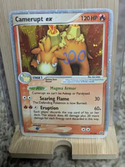 Camerupt Ex Holo 92/106 - 2005 Ex Emerald holographic Rare Pokemon Card Vintage - Image 2