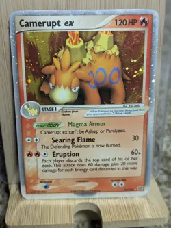 Camerupt Ex Holo 92/106 - 2005 Ex Emerald holographic Rare Pokemon Card Vintage - Image 3