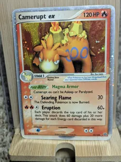 Camerupt Ex Holo 92/106 - 2005 Ex Emerald holographic Rare Pokemon Card Vintage - Image 4