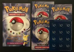 4 X Pokemon Rulebook Card List Manual WOTC Wizards Damage Counters Version 3 2 - Image 1