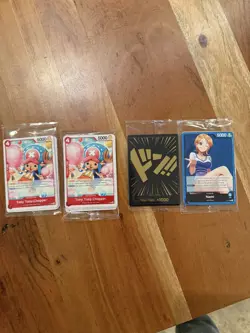 2x Gol D Roger Promo P-101 to P-107 Card English SEALED + Gold DON - Image 1