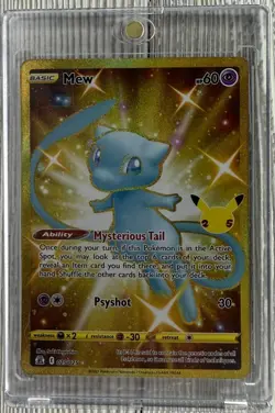 Pokemon TCG Mew 025/025 25th Celebrations Card Shiny Gold Mew MINT - Image 3