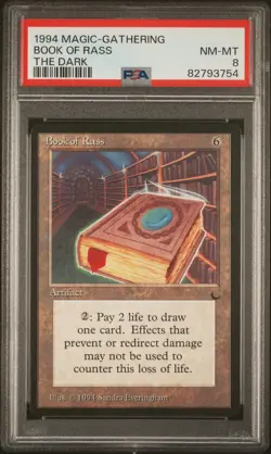 Book of Rass - The Dark - MTG - NM to Mint - PSA 8. Low POP. See MTG in store. - Image 1