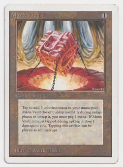 Mana Vault -Unlimited Edition -MTG -HP -FREE SHIPPING! - Image 1