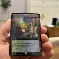 Magic The Gathering Commander Legends NM Extended Art Foil Rejuvenating Springs - Image 1