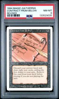 1994 Magic the Gathering Revised Contract From Below - PSA 8 - Image 1