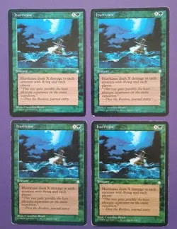 Magic the Gathering MTG Ice Age HURRICANE X 4 ( 1 LP/EX & 3 MP) U 1995! - Image 1