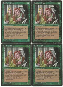 MTG Fyndhorn Elves x4 Ice Age Common MP/HP Playset - Image 1