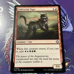 MAGIC THE GATHERING MTG TARKIR DRAGONSTORM IRIDESCENT TIGER M/NM - Image 1