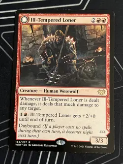 1x Ill-Tempered Loner Howlpack Avenger Innistrad: Crimson Vow LP MTG Magic x1 - Image 1