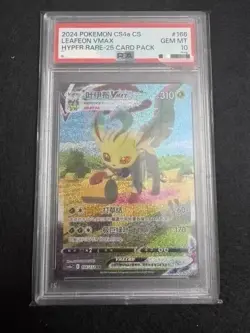 Pokemon Leafeon Vmax Alt Art 166/132 Chinese HR cs4aC PSA 10 - Image 1