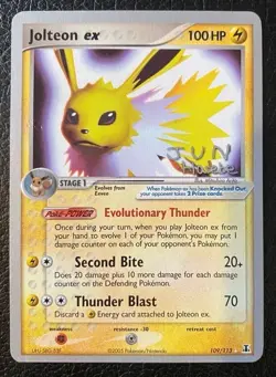 Pokemon TCG - Jolteon EX 109/113 - World Championship Delta Species 2007 - MP - Image 2