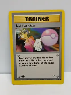 Pokemon Sabrina's Gaze 1st Edition #125 Pokemon Gym Heroes - Image 1