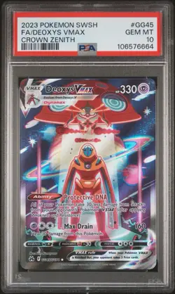 PSA 10 Deoxys VMAX Crown Zenith GG45/GG70 Sword & Shield 2023 Pokemon - Image 1
