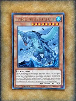 Yugioh Gameciel, the Sea Turtle Kaiju DOCS-EN088 Rare 1st Ed NM - Image 1