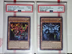 Yugioh Mega Tins Obelisk The Tormentor & Slifer The Sky Dragon PSA 8 - Image 1