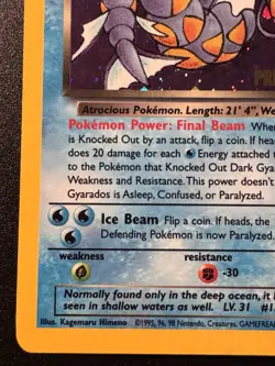 Prerelease Dark Gyarados 8/82 Team Rocket Pokemon Card Holo Foil Rare Near Mint - Image 5