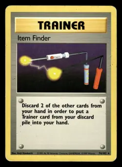 Item Finder 74/102 Rare Base Set Pokemon Card - Image 1