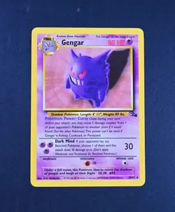 NM Gengar Reg. 20/62 Fossil Unlimited Set Pokemon Card - Image 1