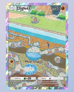 Diglett ☆ Pokemon TCGP TCG Pocket English ENG Full Art Digital Trading Card - Image 1
