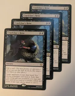 Magic the Gathering Playset: Cruelclaw's Heist.- Black. 4 cards - Image 1