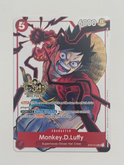 One Piece Card Game Monkey D. Luffy 3rd Anniversary Promo Alt Art ST01-012 - Image 1