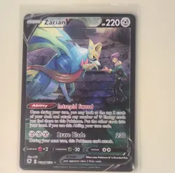 Pokemon TCG Zacian V Full Art Ultra Rare Holo Card TG21/TG30 Astral Radiance - Image 1