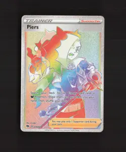 Piers 078/073 Champion's Path Rainbow Secret Rare Full Art Holo Pokemon Card NM - Image 1