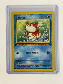 GOLDEEN 53/64 POKEMON CARD JUNGLE SET 1ST EDITION VINTAGE - MP - Image 1