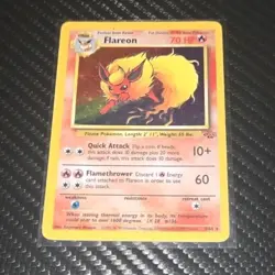 Pokemon TCG Cards Flareon 3/64 Jungle Holo Rare - WoTC - Vintage - Image 1