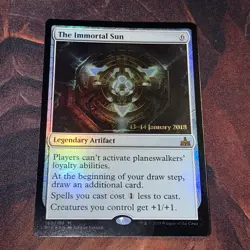 The Immortal Sun X1 Mtg Rivals Of Ixalan Nm Foil Prerelease - Image 1