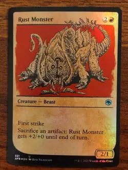 MTG 1x FOIL Rust Monster NM Adventures in the Forgotten Realms Magic - Image 1