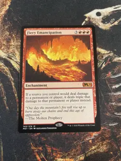 Fiery Emancipation - MTG Core 2021, NM Never Played - Image 1