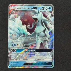 Alolan Ninetales GX 22/145 Ultra Rare Holo SM: Guardians Rising NM/M Pokemon TCG - Image 1