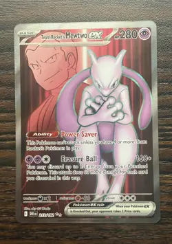Pokemon TCG: Team Rocket's Mewtwo ex 213/182 Sv10: Destined Rivals Full Art- NM! - Image 1