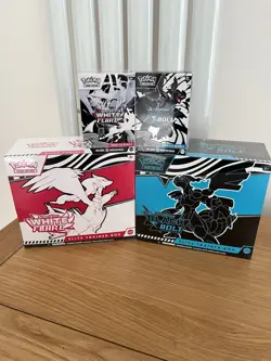 Pokemon TCG Black Bolt & White Flare ETB/Booster Bundle - One Of Each - Sealed - Image 1