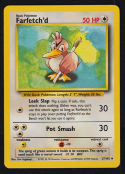 Pokemon TCG Farfetch'd Base Set 27/102 (Lightly Played) - Image 1