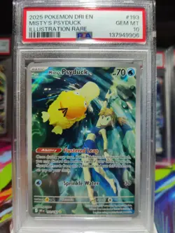 Mistys Pysduck 193/182 193 PSA 10 Illustration Rare Destined Rivals Pokemon Gem - Image 1