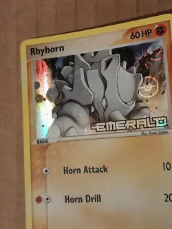 Pokemon Rhyhorn 62/106 ex Emerald Reverse Holo NM-MINT See Pictures - Image 3