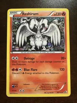 Reshiram 28/113 Holo Rare Pokemon TCG Black & White Legendary Treasures - Image 1