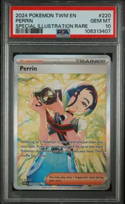 2024 POKEMON TWM EN-TWILIGHT MASQUERADE SPECIAL ILLUSTRATION RARE PERRIN PSA 10 - Image 1